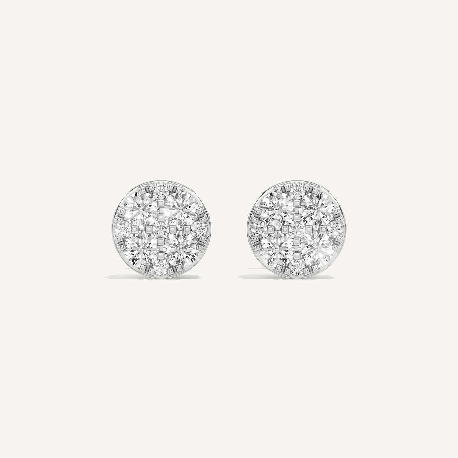 Classic Round Diamond Earring