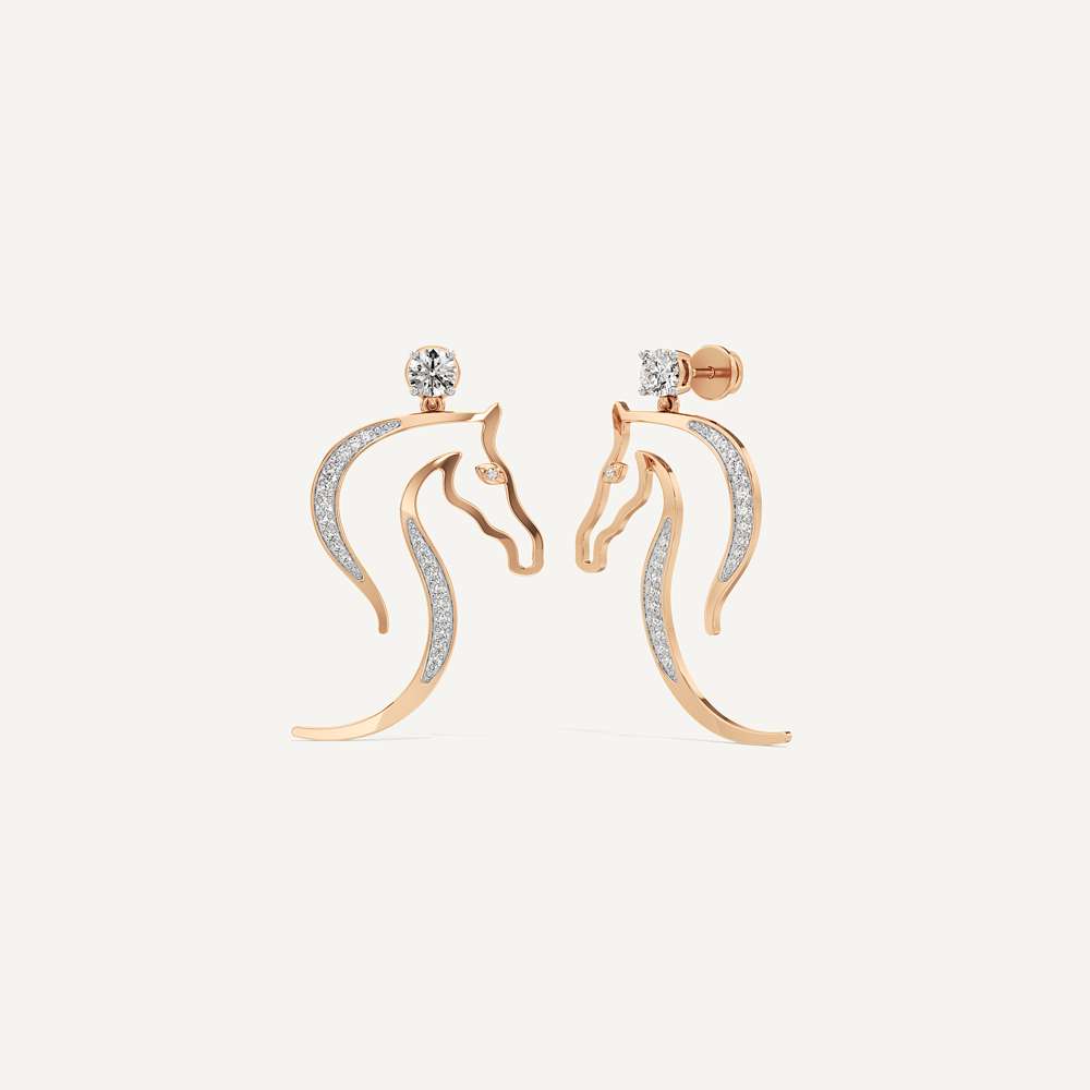 Pegasus Curve Horseshoe Earring
