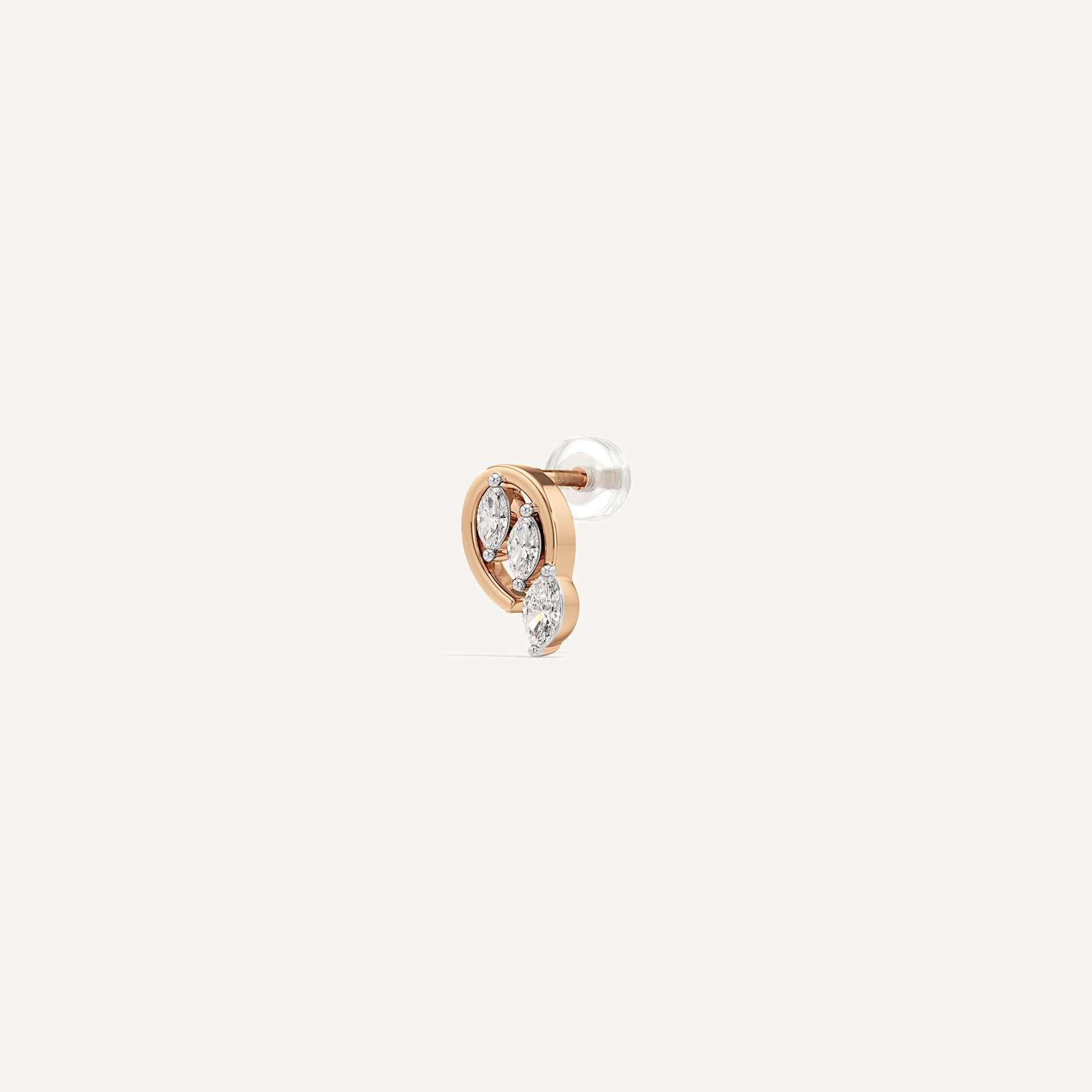 Teardrop Diamond Stud