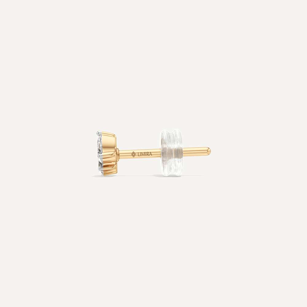 Dew Drop Pear Diamond Stud