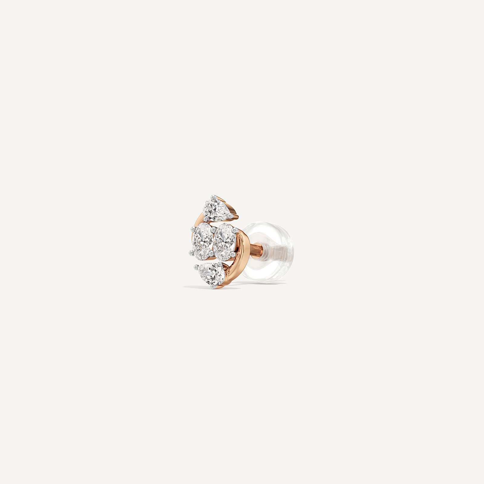 Vela Oval & Pear Diamond Stud