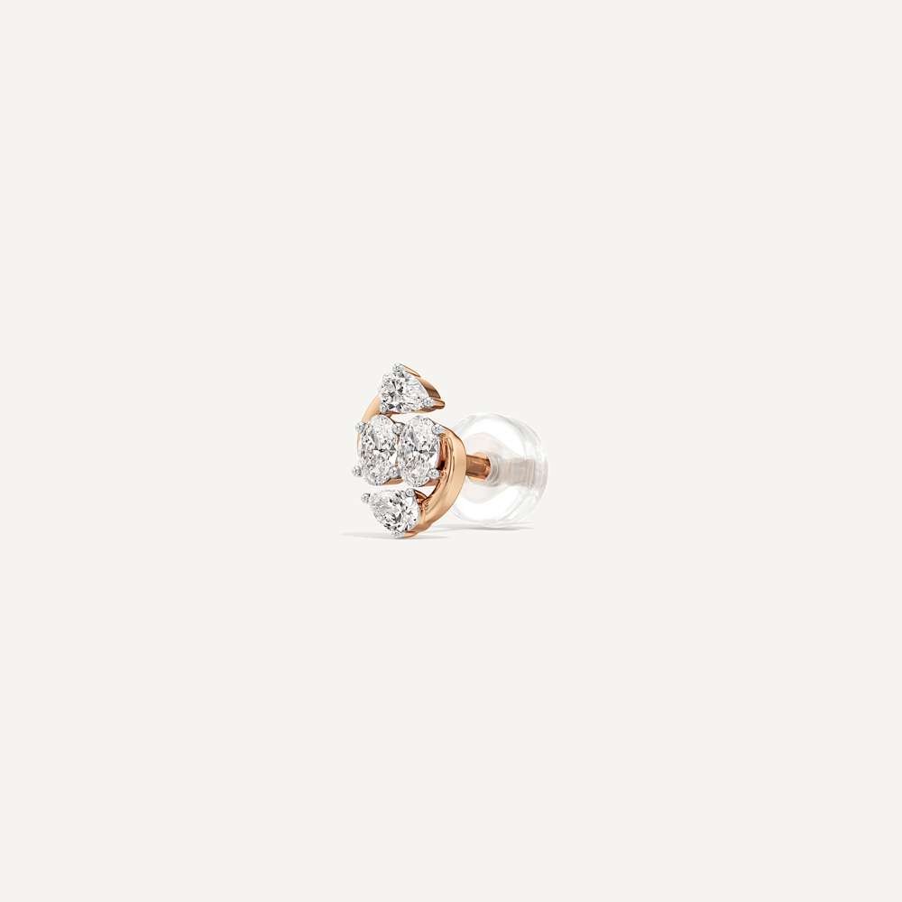 Vela Oval & Pear Diamond Stud