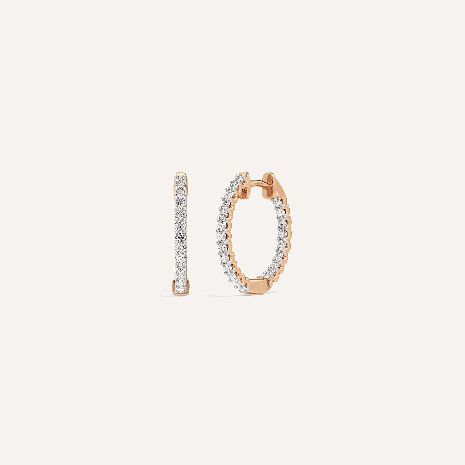 Bellis Round Diamond Hoop