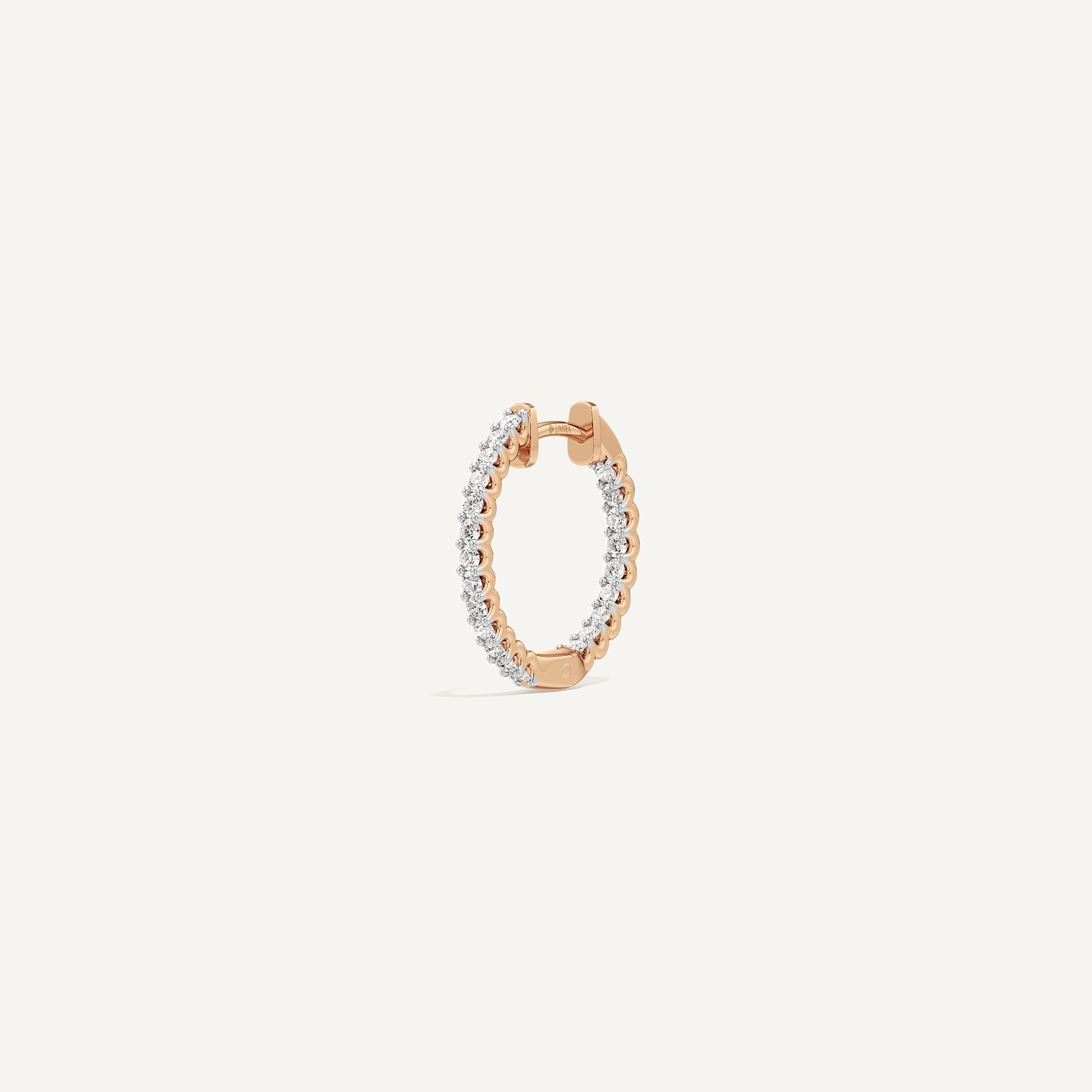 Bellis Round Diamond Hoop