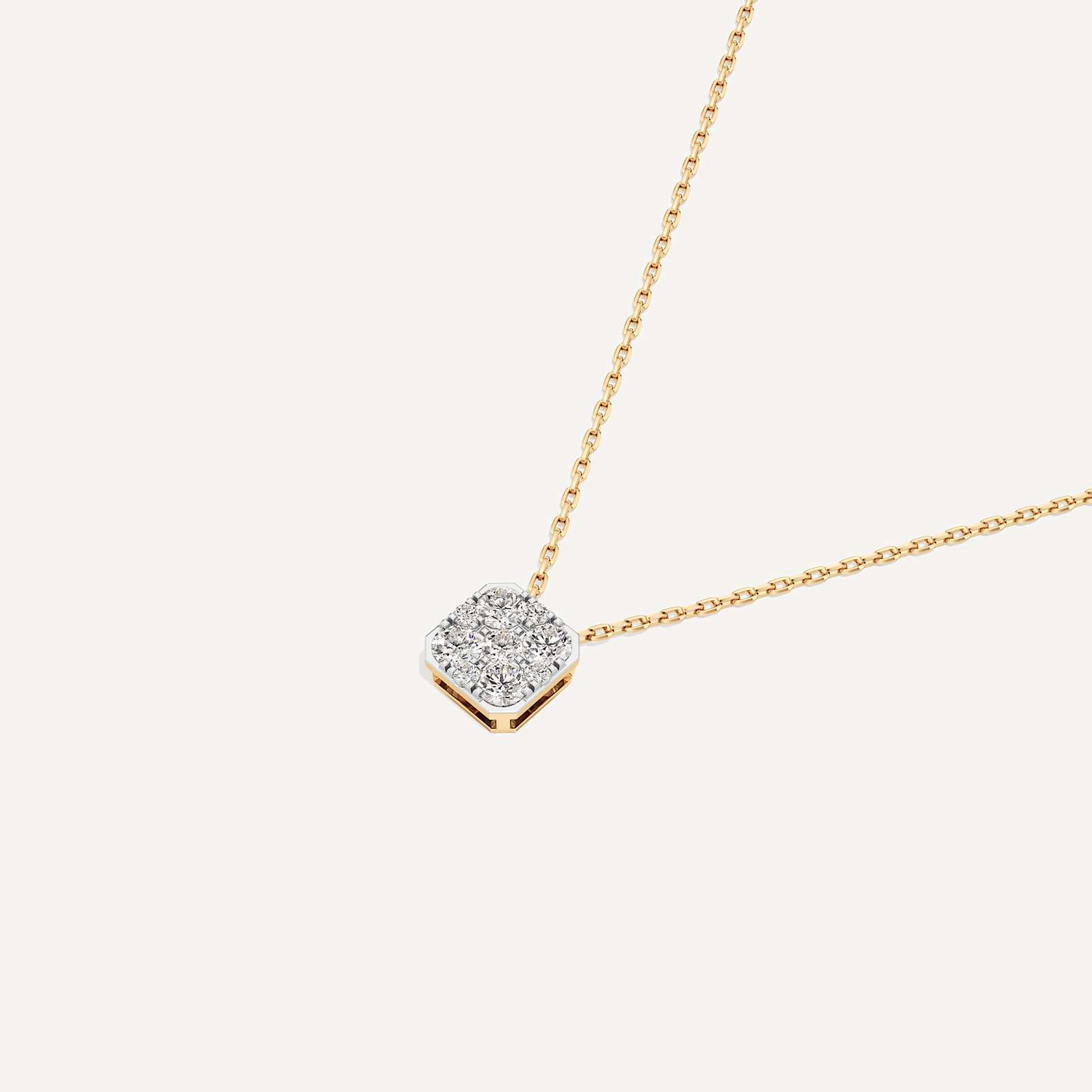 Dazzling Asscher Diamond Pendant with Chain