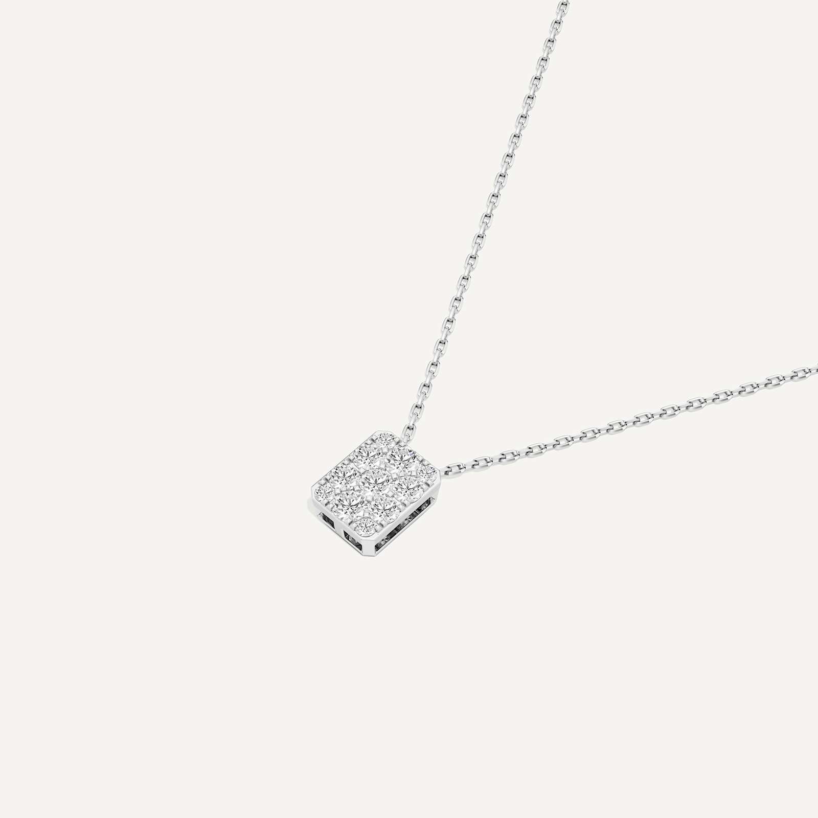 Majestic Emerald Diamond Pendant with Chain