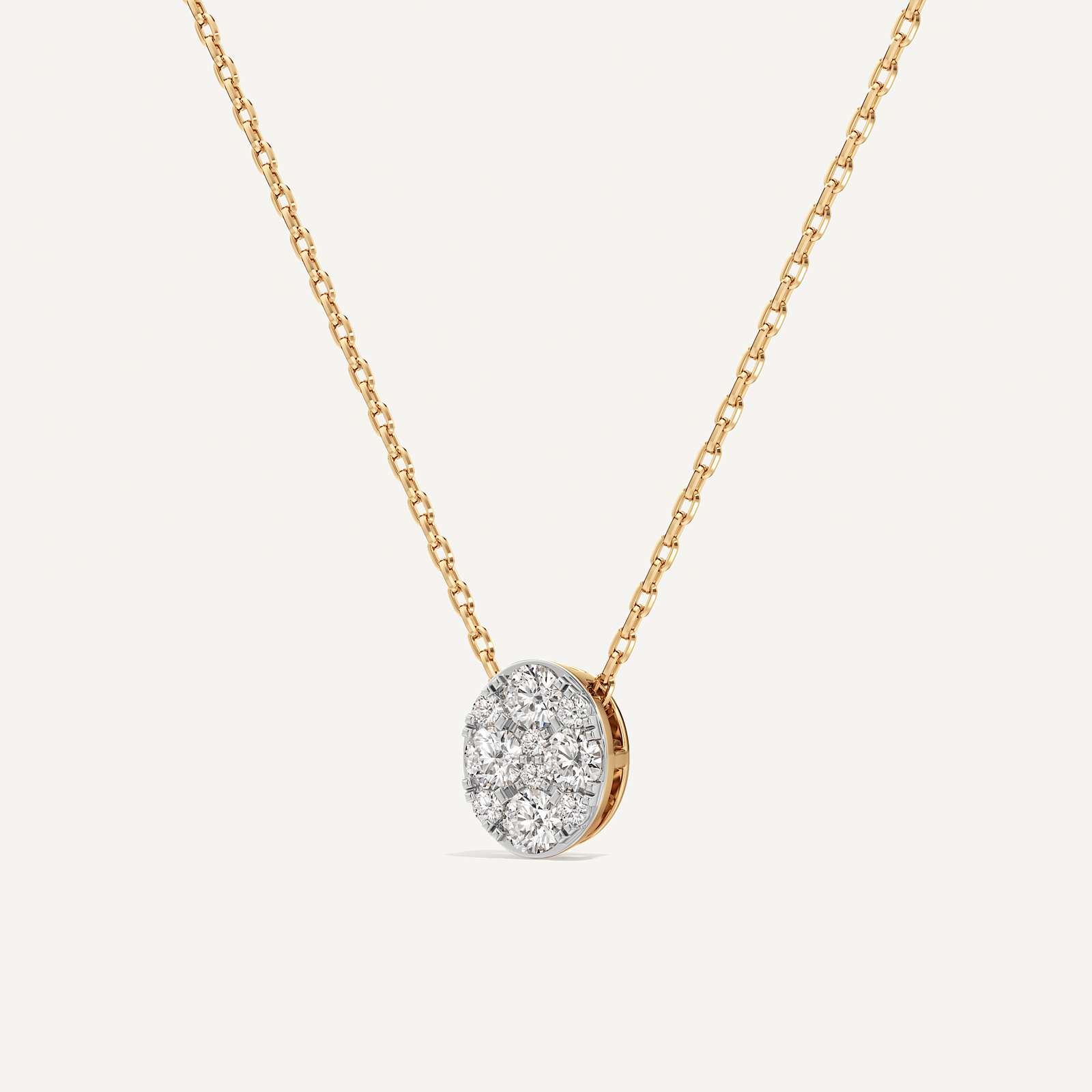 Reva Oval Diamond Pendant