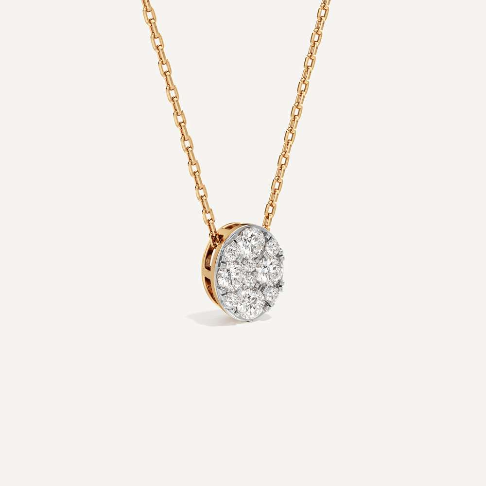 Luminous Oval Diamond Pendant with Chain