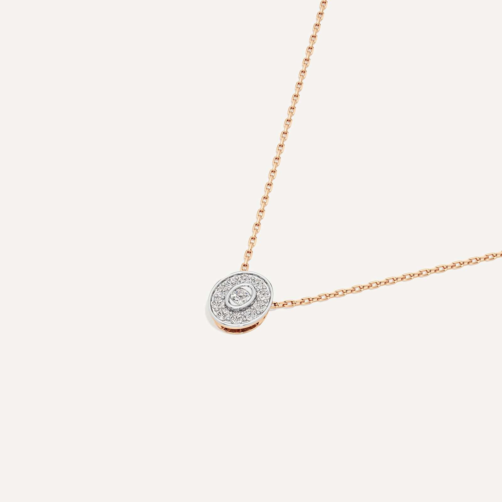 Secretely Favourite Oval Diamond Pendant with Chain