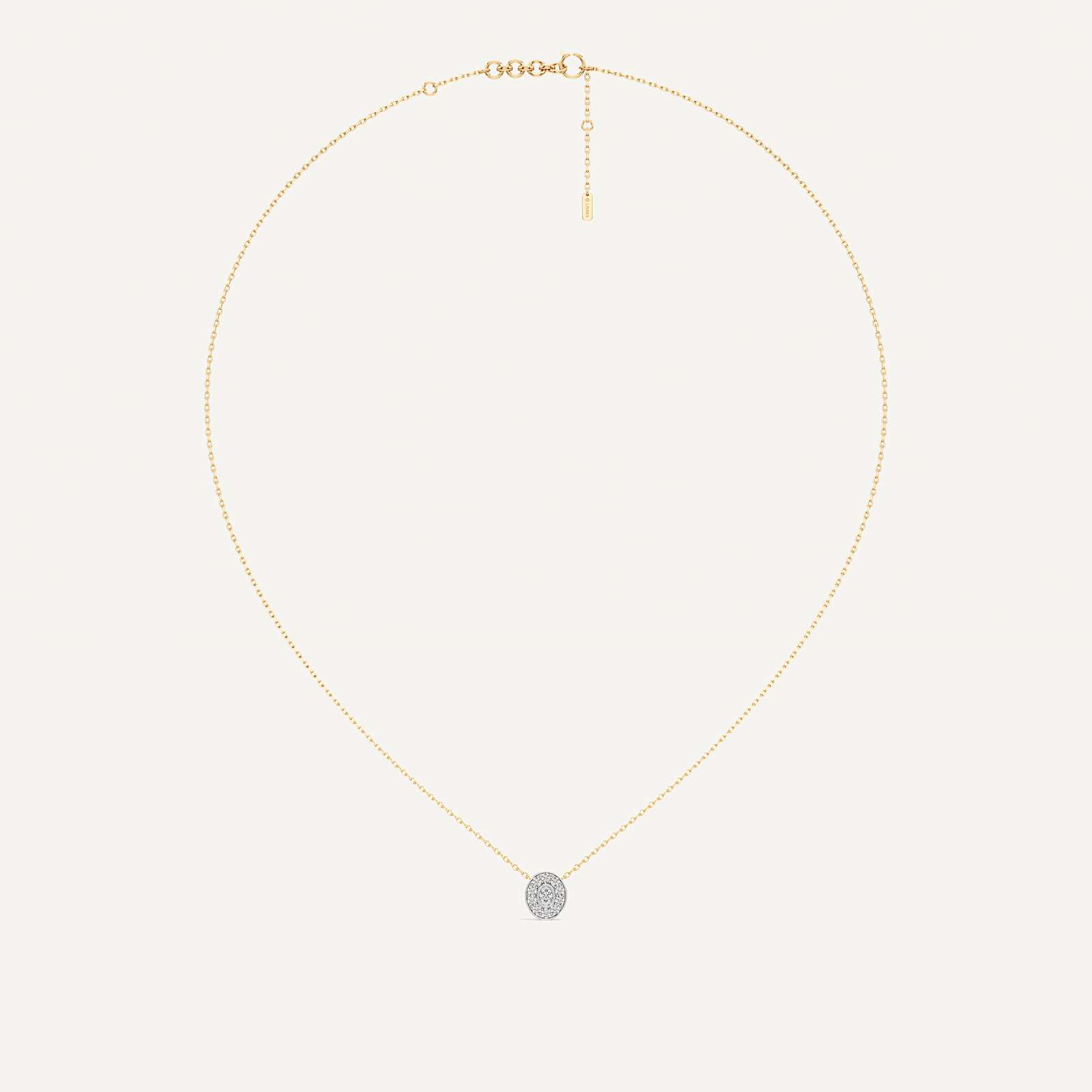 Secretely Favourite Oval Diamond Pendant with Chain
