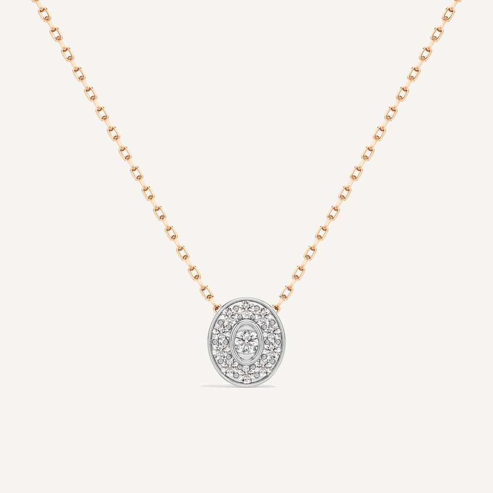 Secretely Favourite Oval Diamond Pendant with Chain