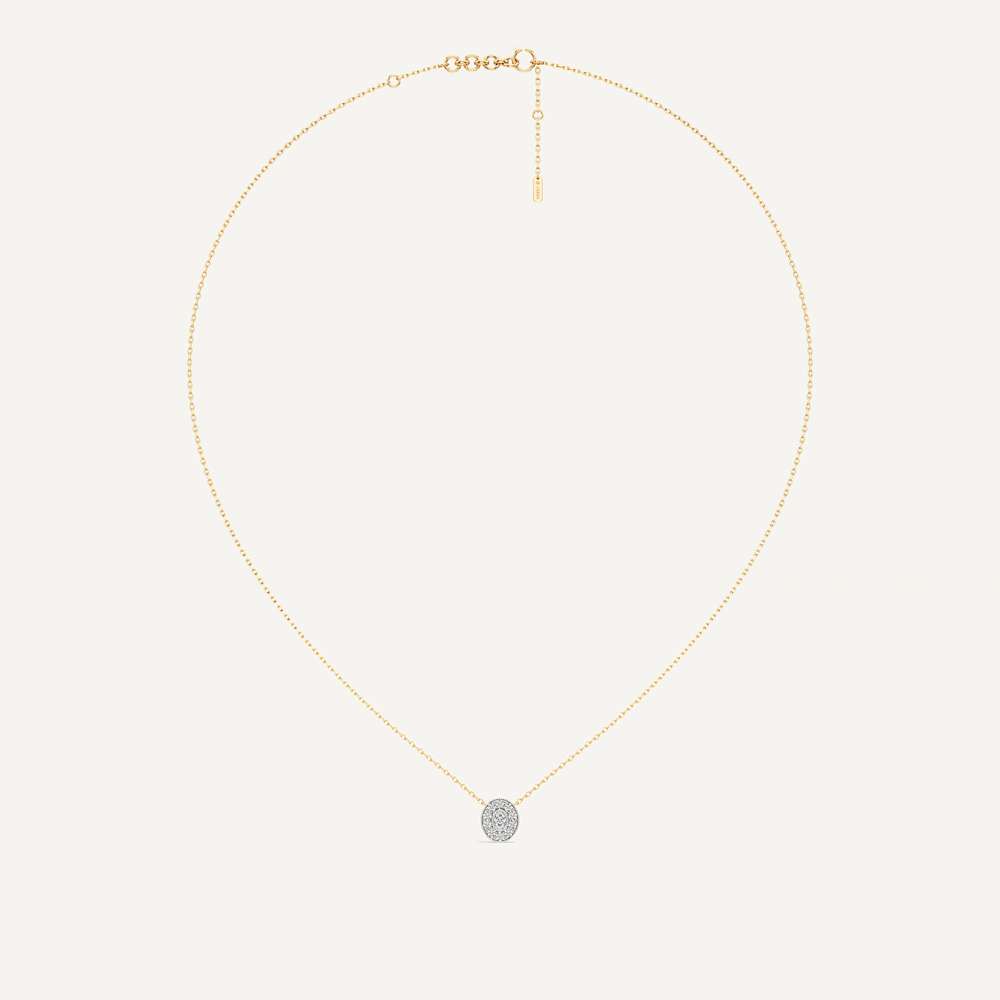 Secretely Favourite Oval Diamond Pendant with Chain