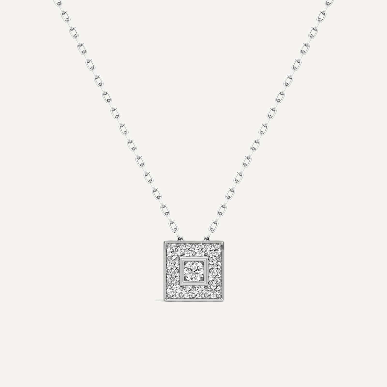 Finishing Touch Princess Diamond Pendant with Chain