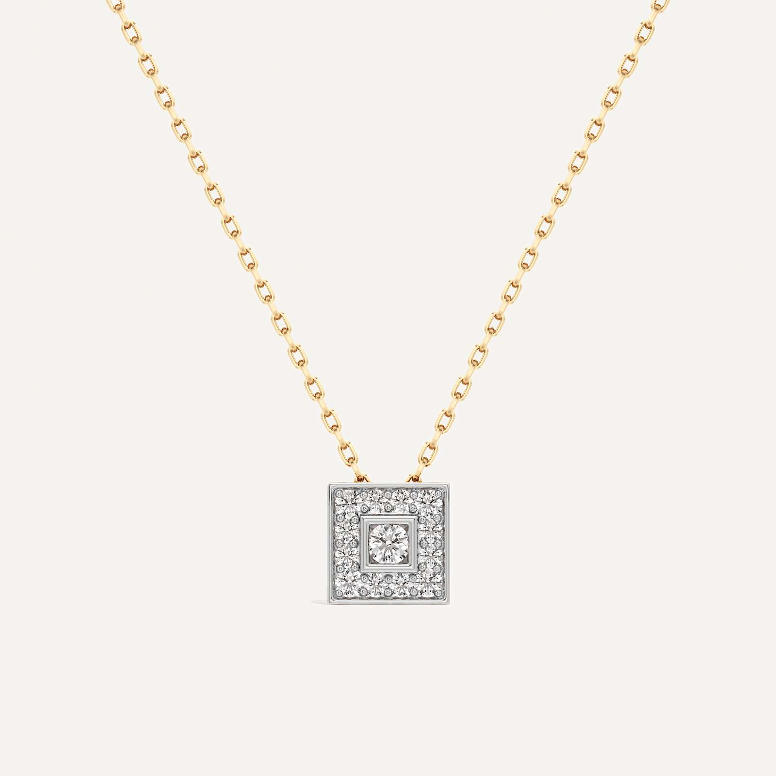 Finishing Touch Princess Diamond Pendant with Chain