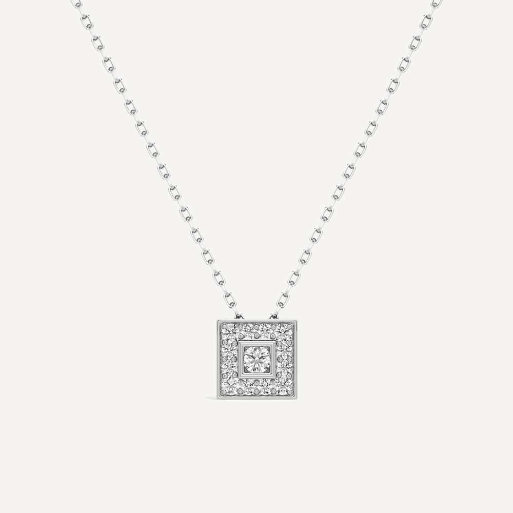 Finishing Touch Princess Diamond Pendant with Chain