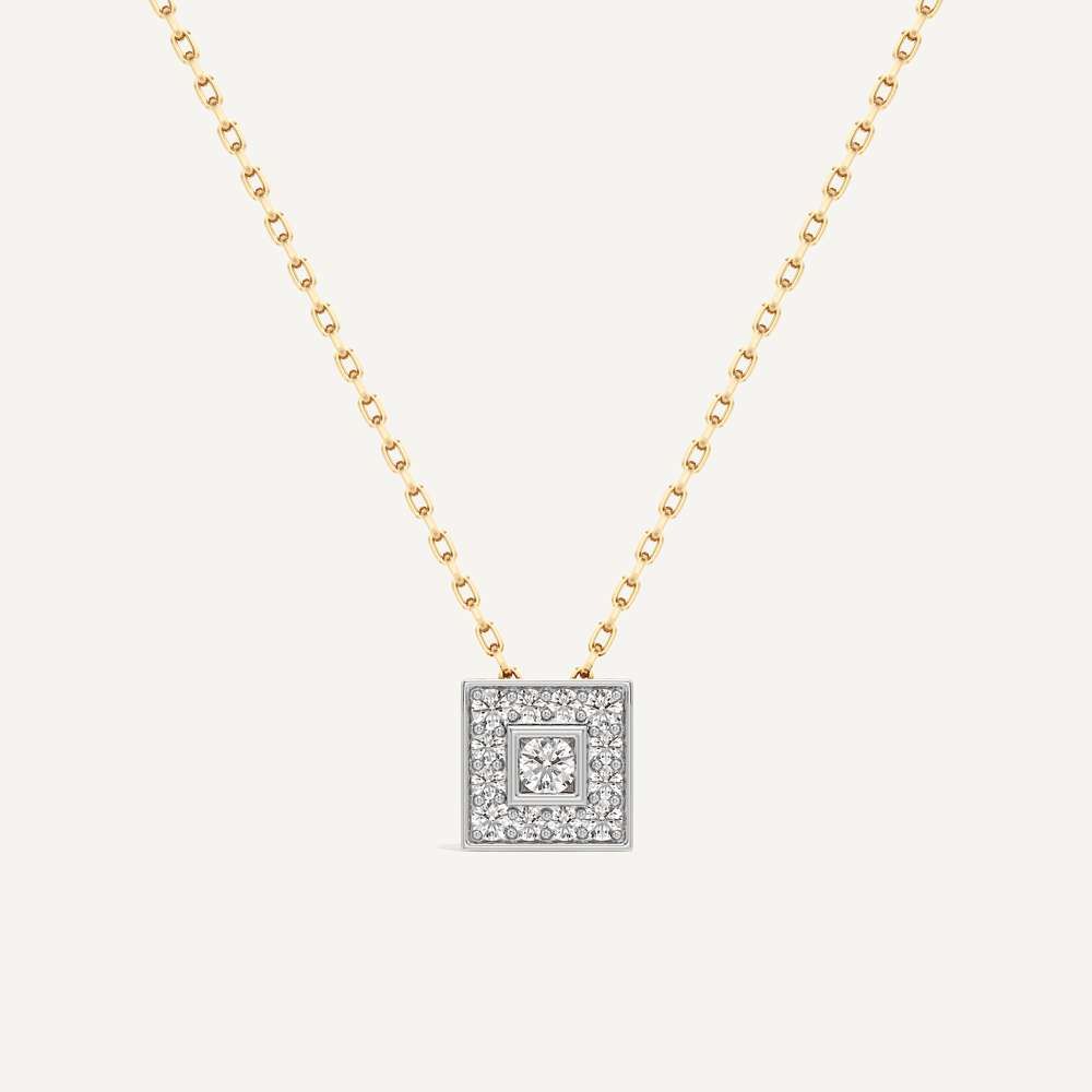 Finishing Touch Princess Diamond Pendant with Chain
