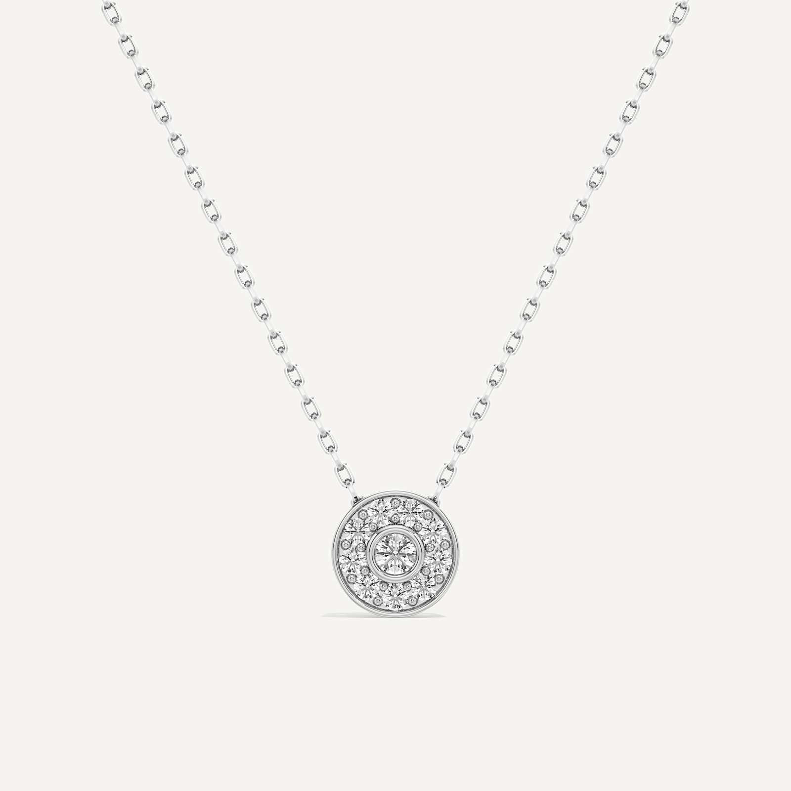Part of You Round Diamond Pendant with Chain