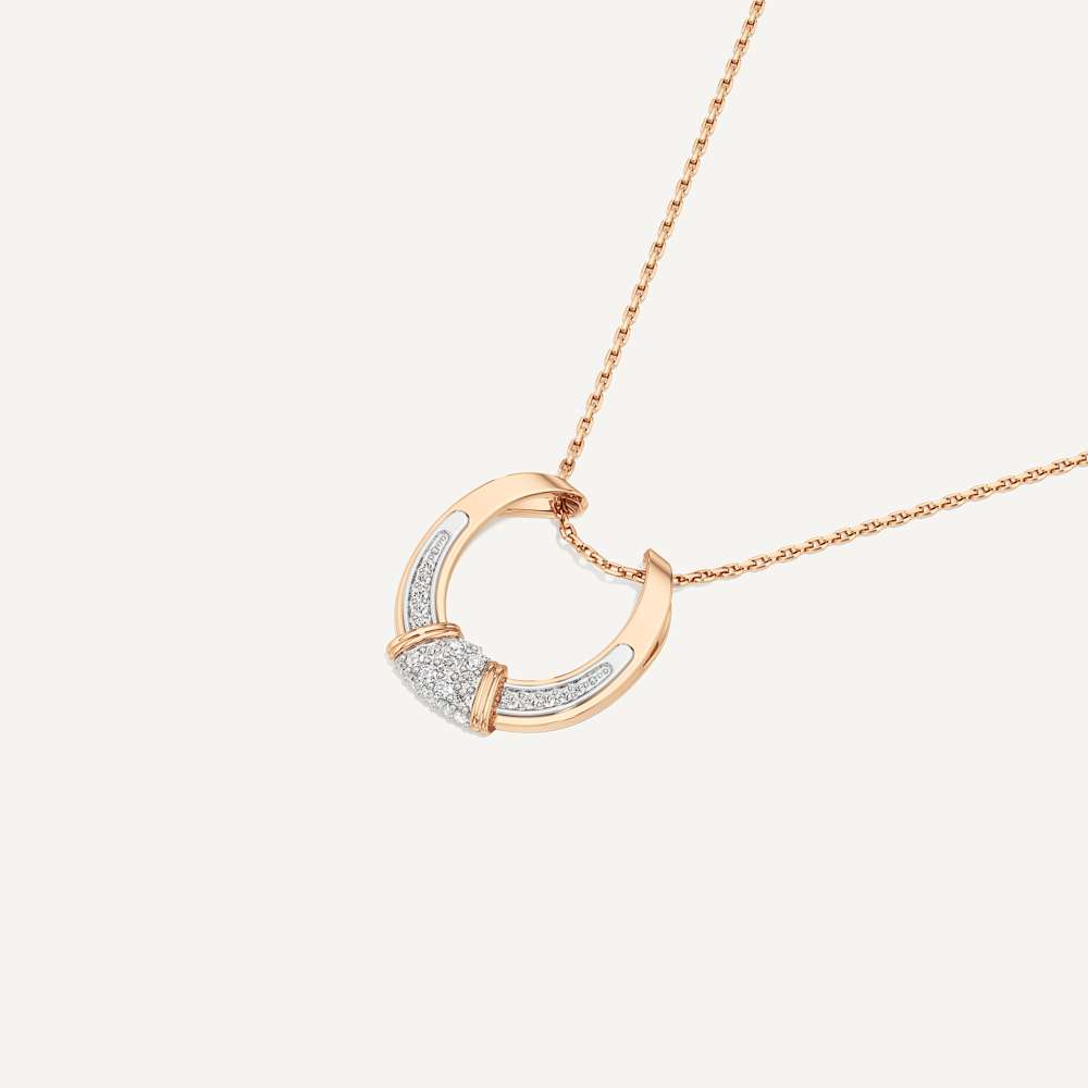 Interlace Bridle Horseshoe Pendant