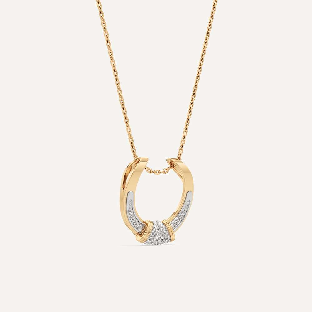 Interlace Bridle Horseshoe Pendant