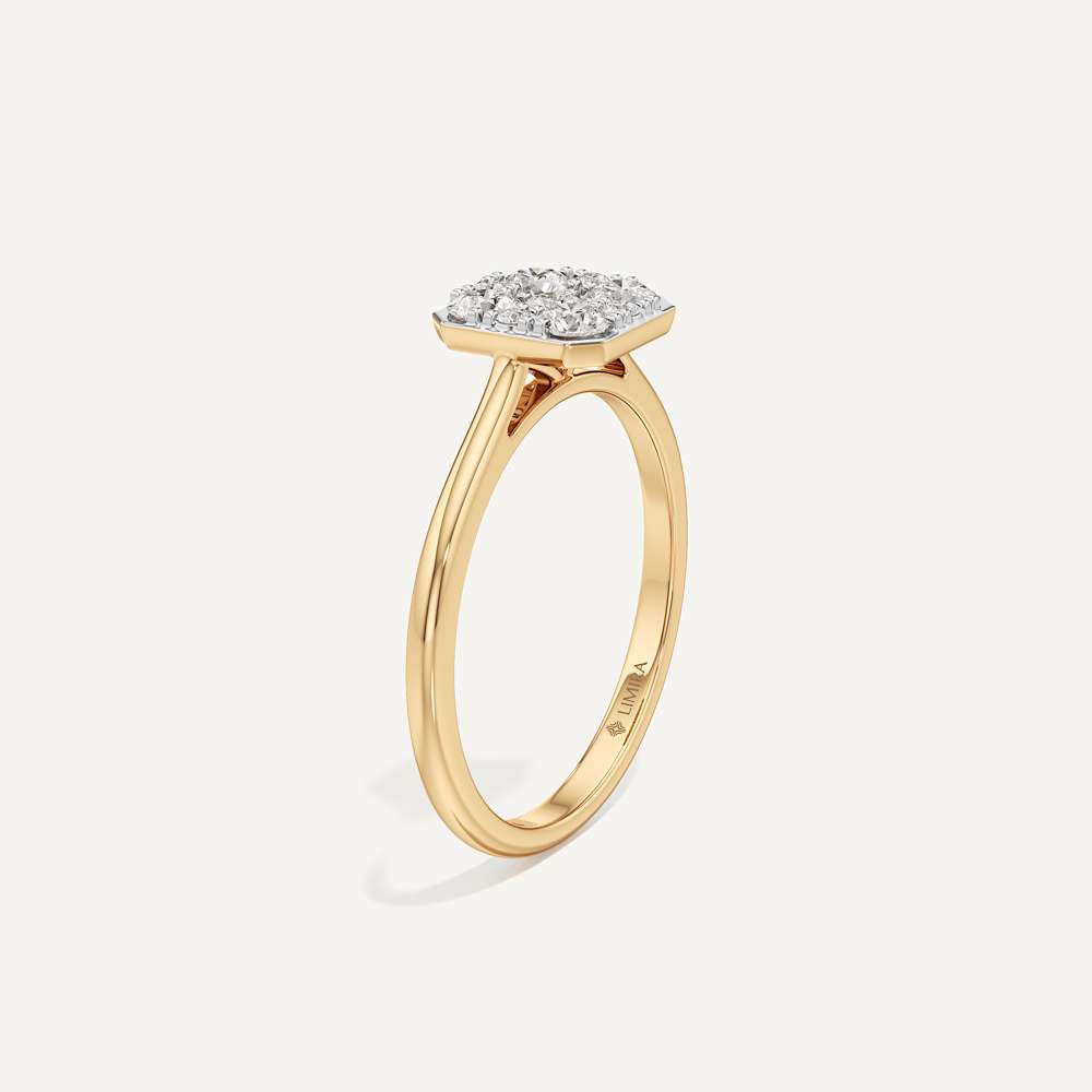 Shimmering Asscher Diamond Ring