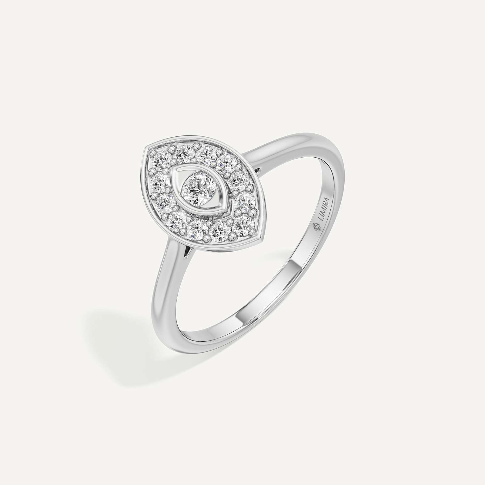 Evil Charm Marquise Diamond Ring