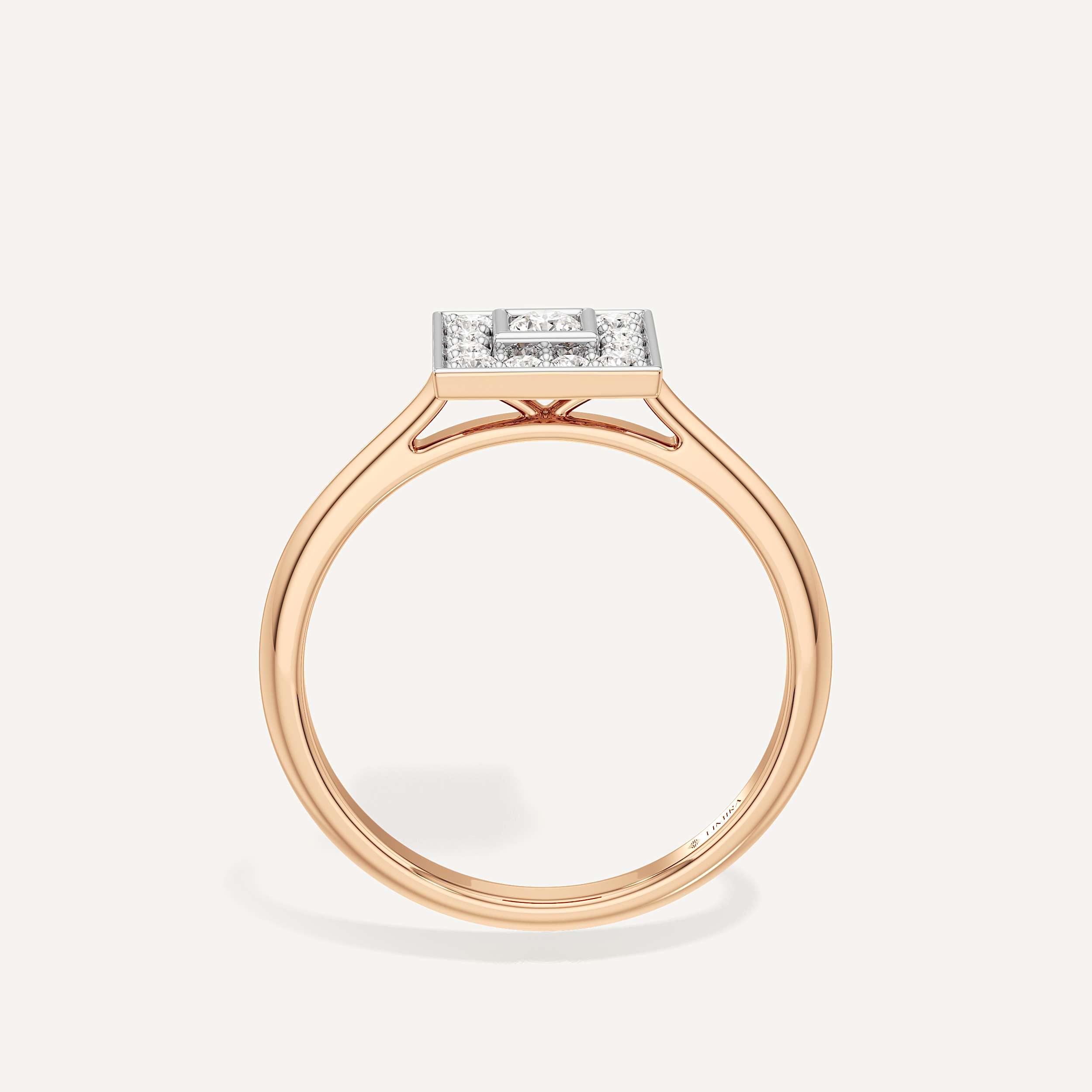 Subtle Spark Princess Diamond Ring