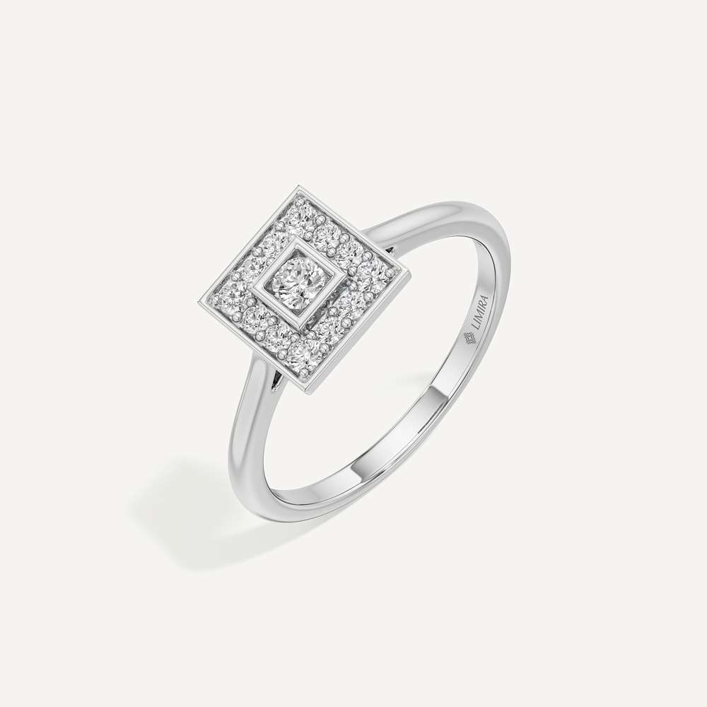Subtle Spark Princess Diamond Ring
