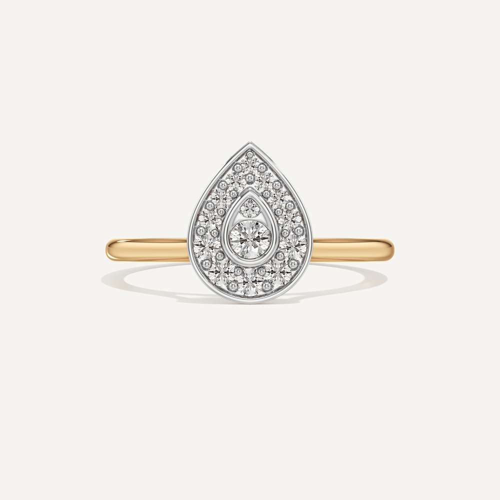 Majestic Pear Diamond Ring