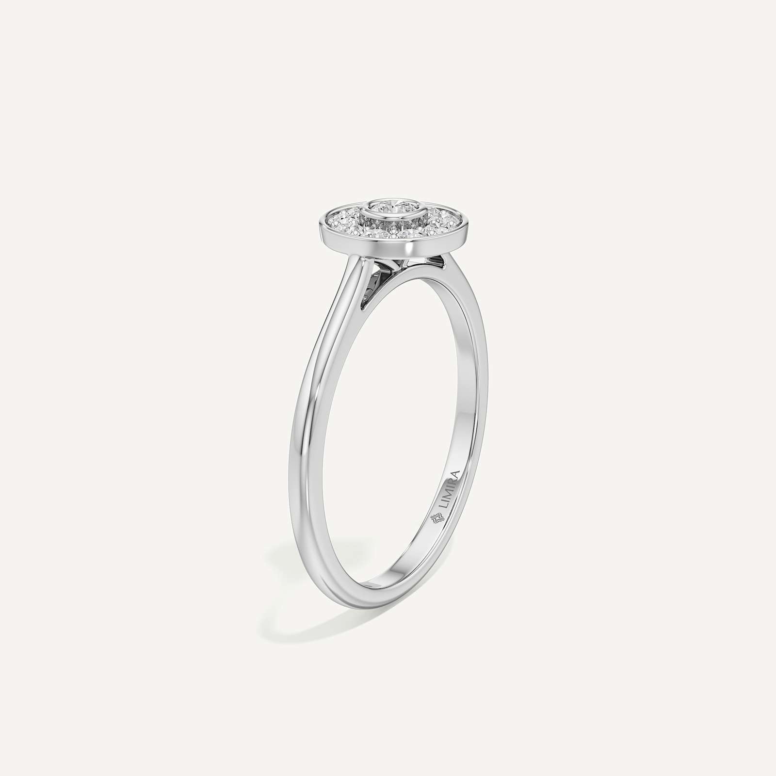Centre of Gravity Round Diamond Ring