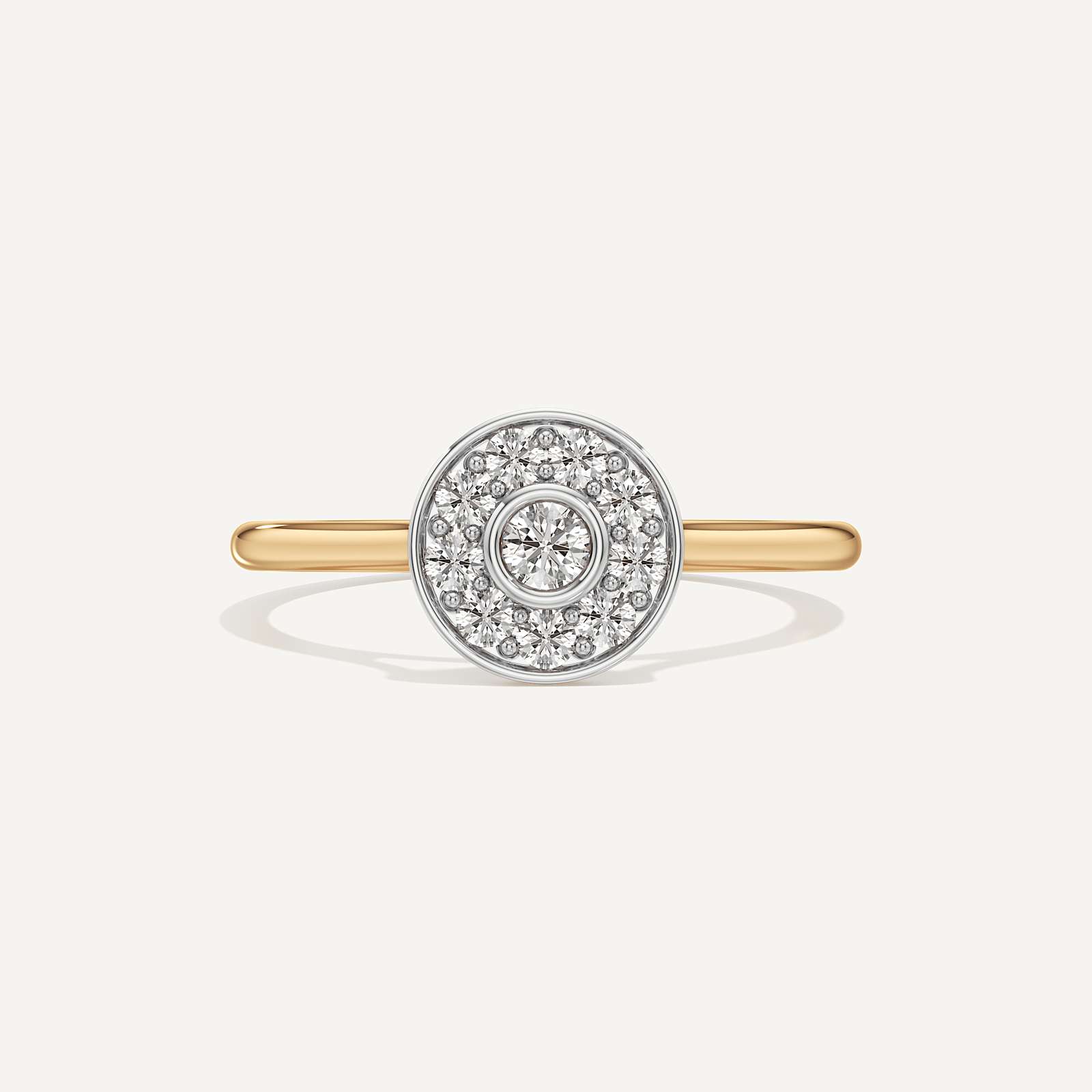 Centre of Gravity Round Diamond Ring