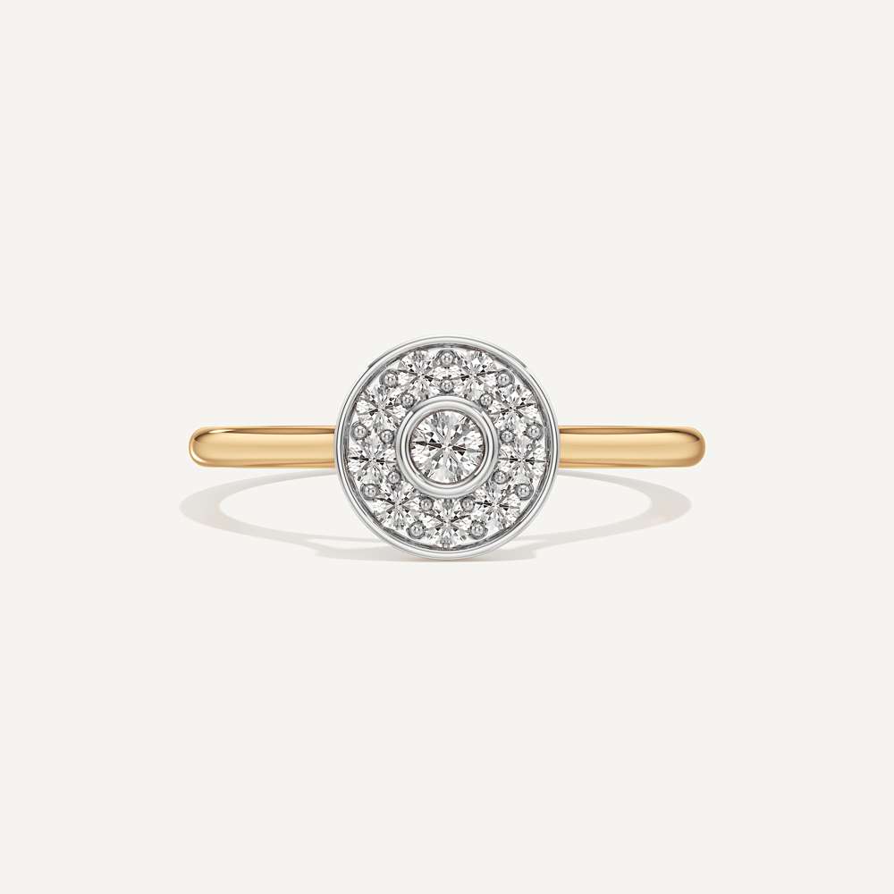 Centre of Gravity Round Diamond Ring