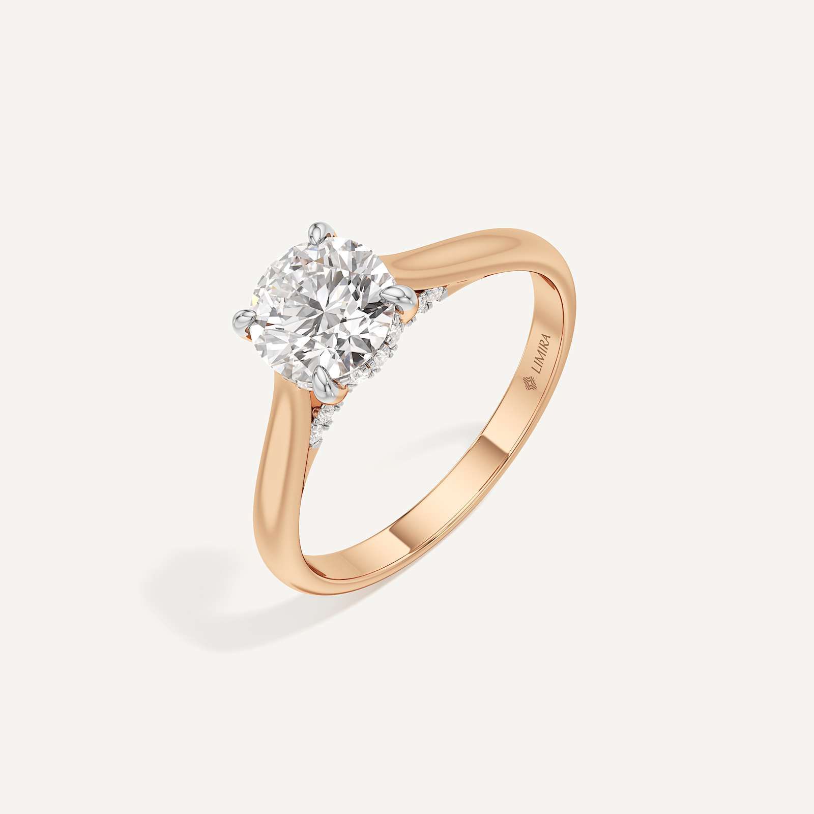 Held Round Solitaire Diamond