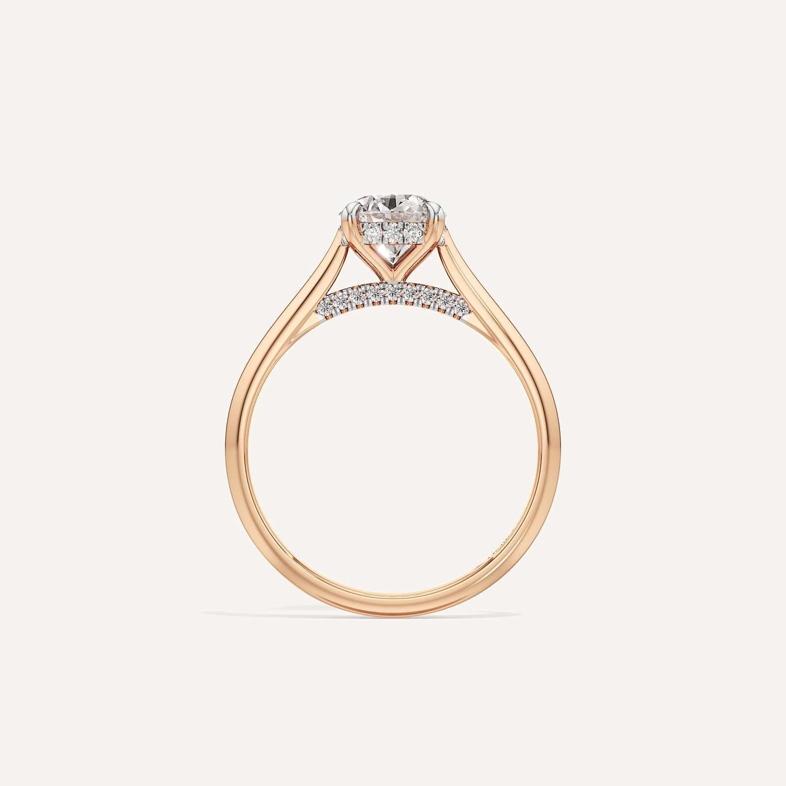 Held Round Solitaire Diamond