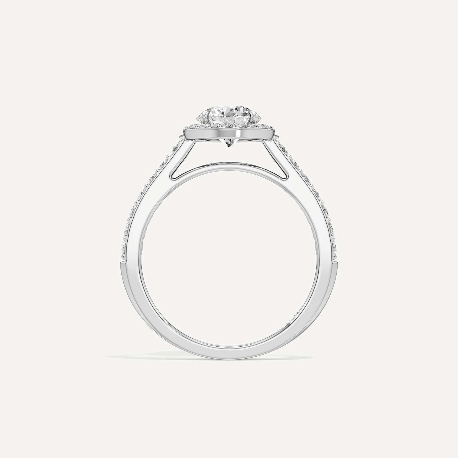 Sunburst Halo Round Diamond