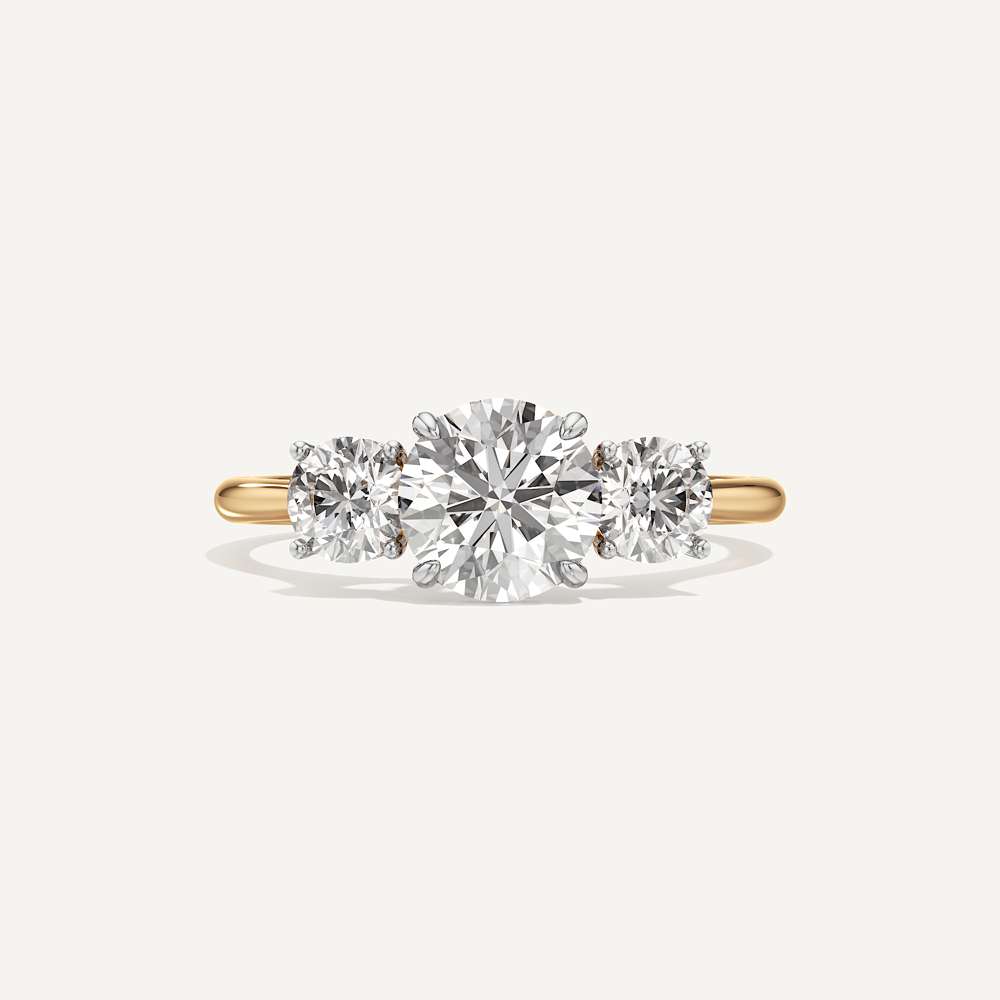 Three-Stoned Round Diamond