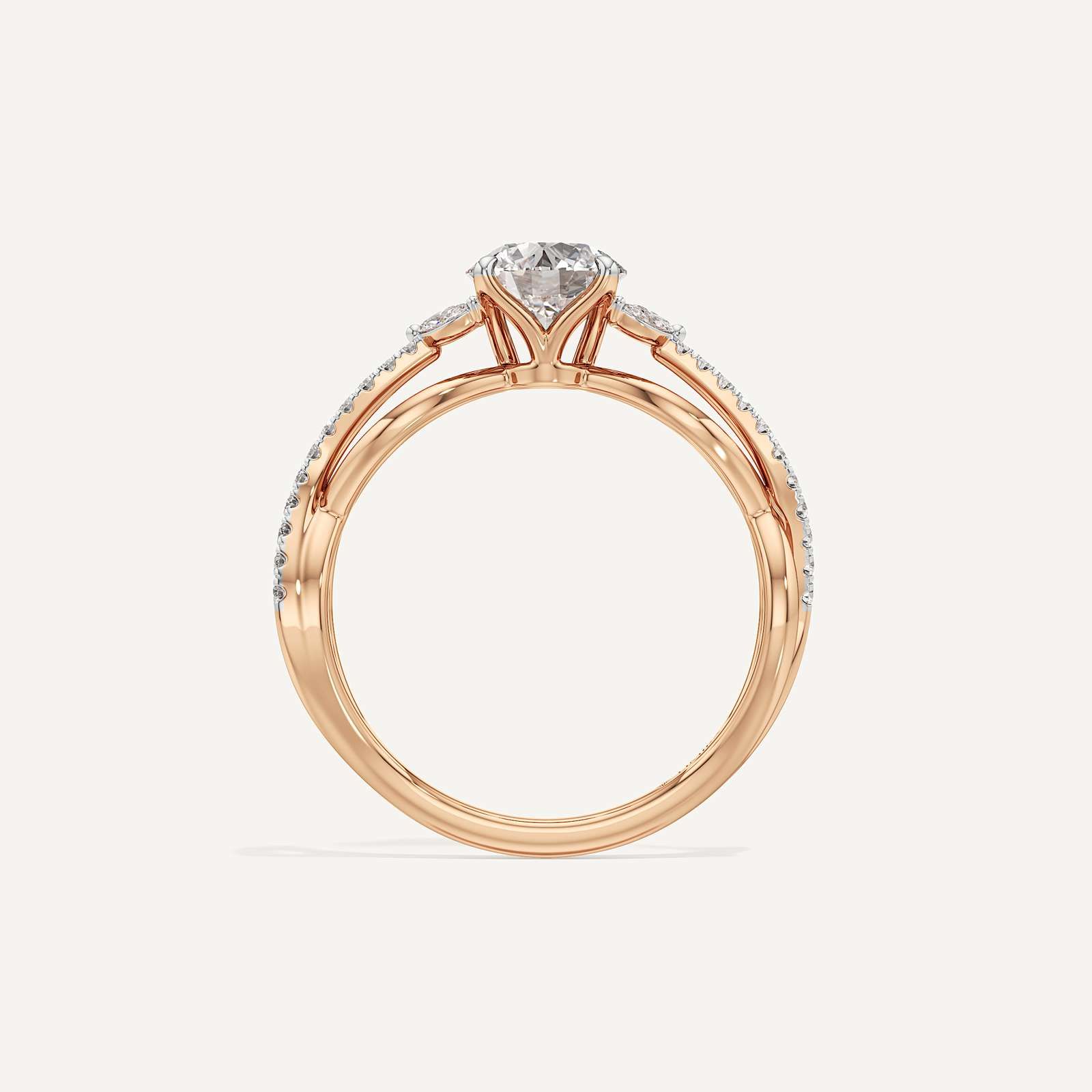 Helix Twisted Pave Diamond