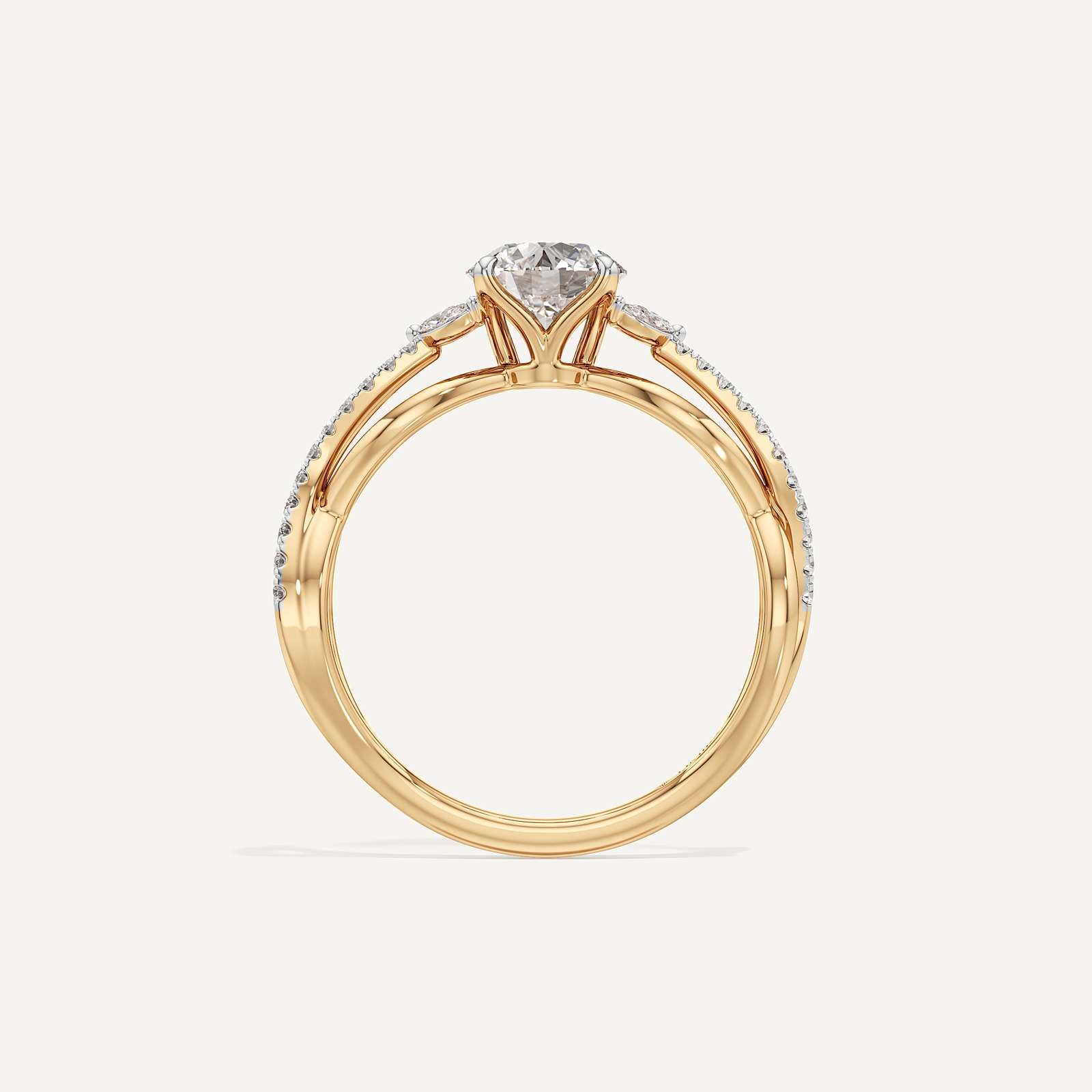 Helix Twisted Pave Diamond