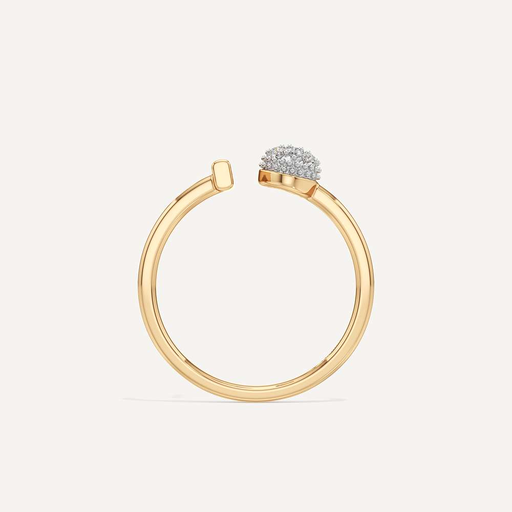 T-Shaped Open Bar Round Diamond