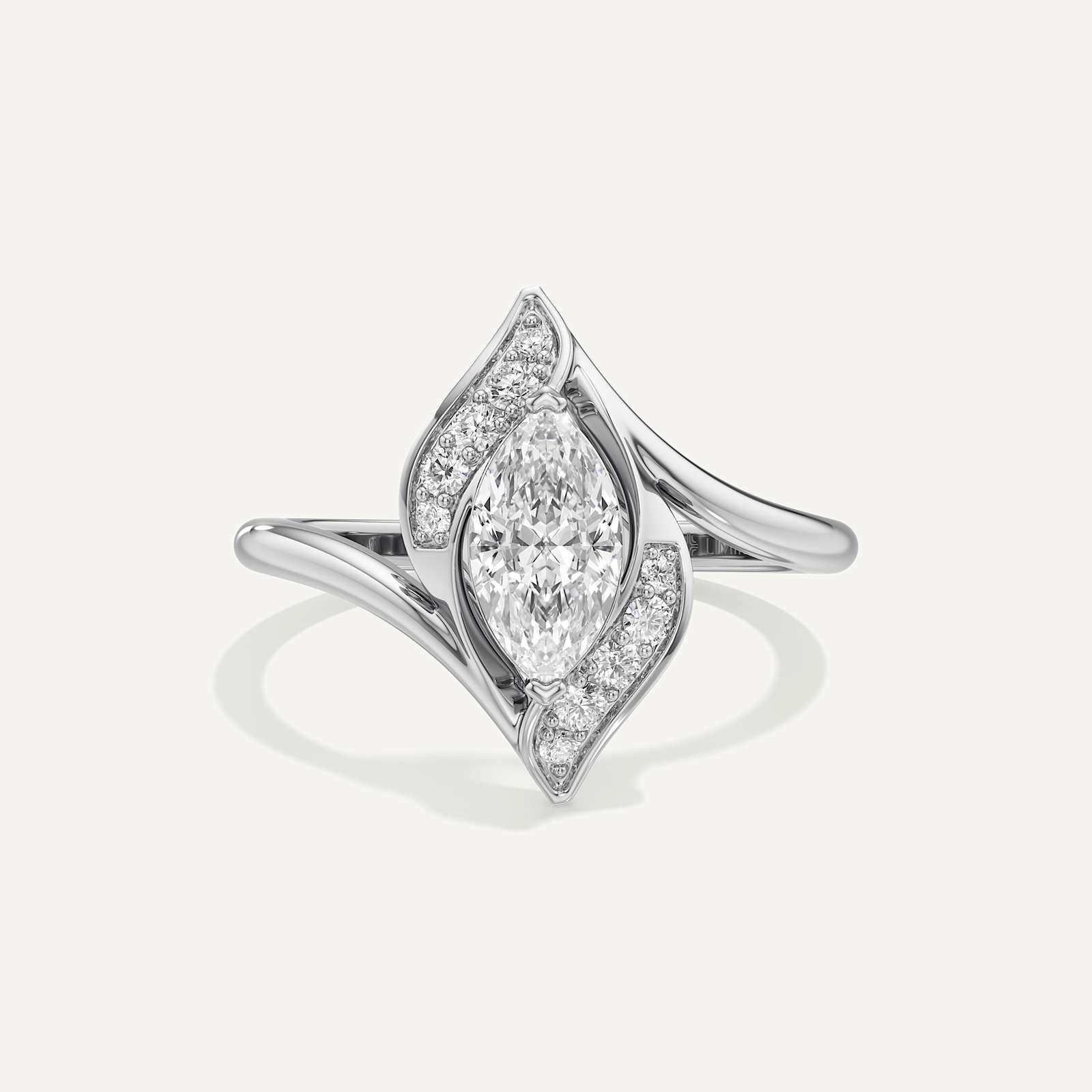 Twisted Pave Marquise Diamond