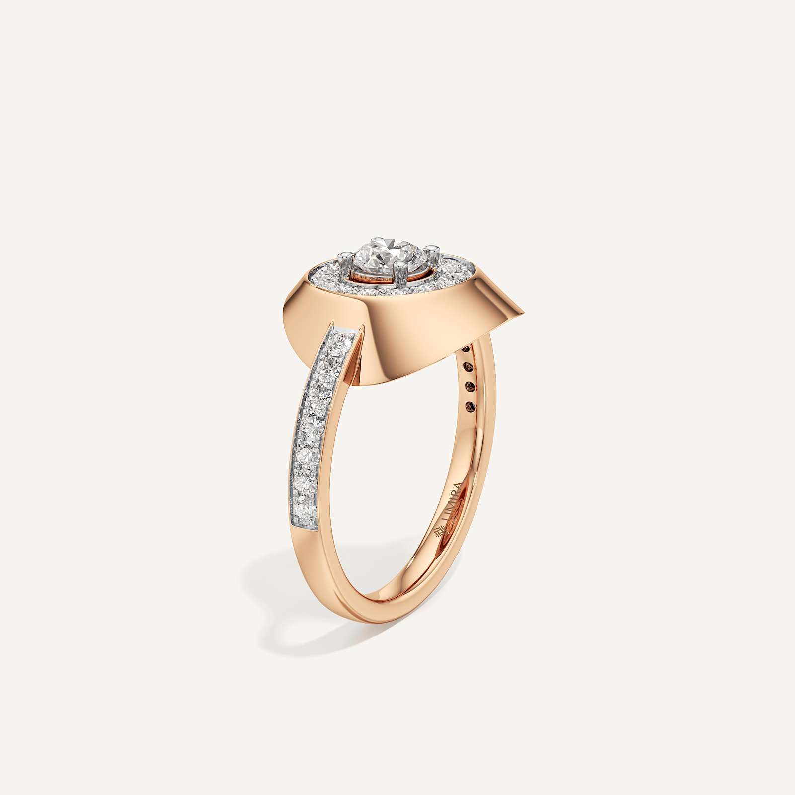 Floating Round Halo Diamond