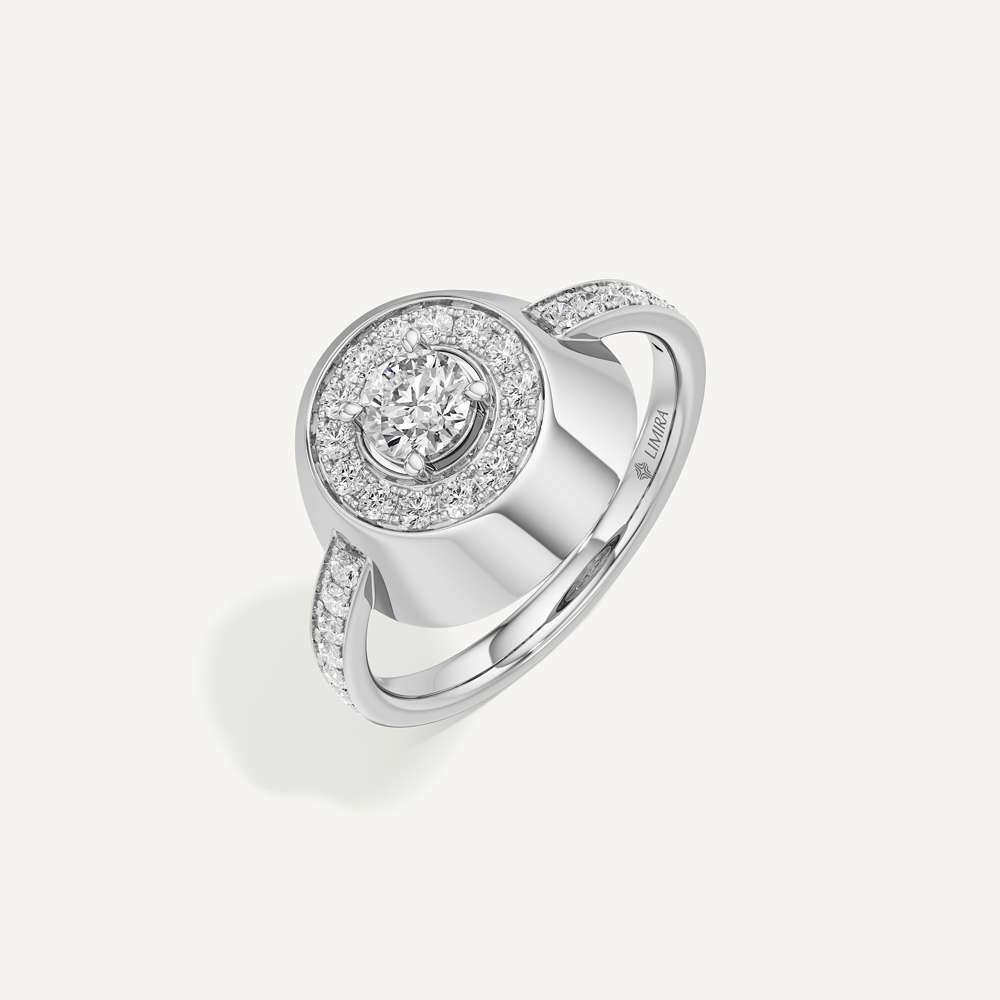 Floating Round Halo Diamond