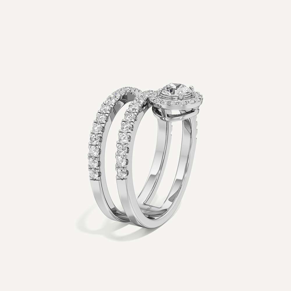 Trinity Swirl Round Diamond