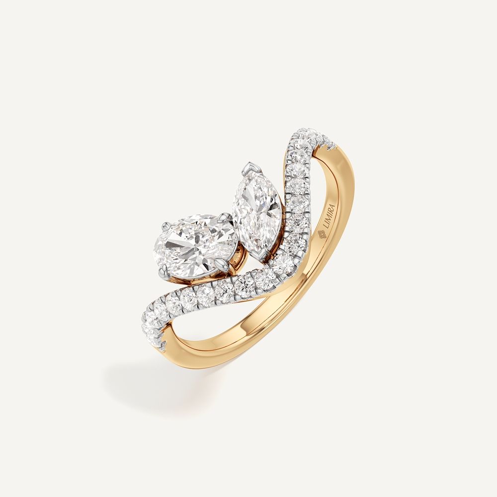 Marquise & Oval Wave Toi et Moi Diamond